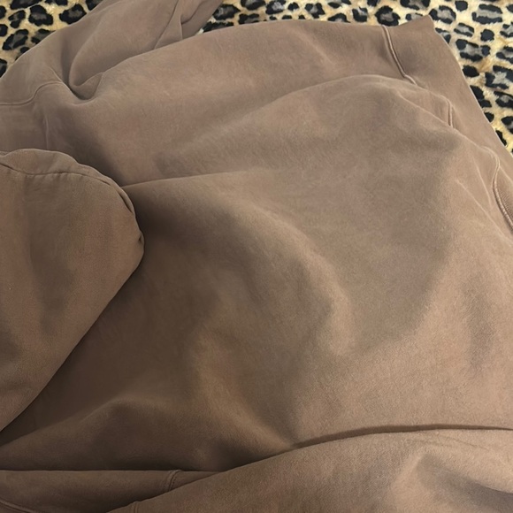 Brandy Melville Brown Tan Zip-Up Jacket One Size - Picture 4 of 4